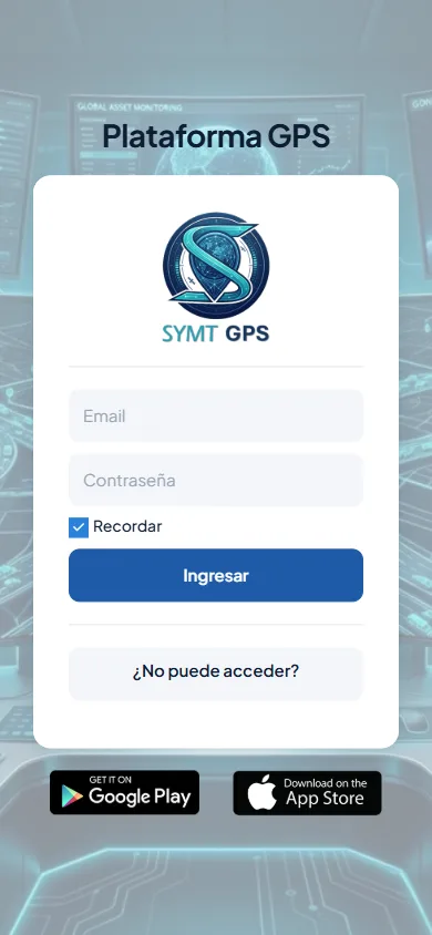 Inicio de sesión de SYMT GPS en el celular